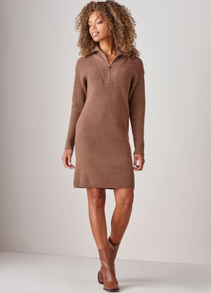 Open image in slideshow, Sweater Dress With Zipper
