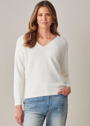 Open image in slideshow, Fuzzy V-neck Sweater
