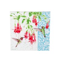 Open image in slideshow, Fuschia and Hummingbird
