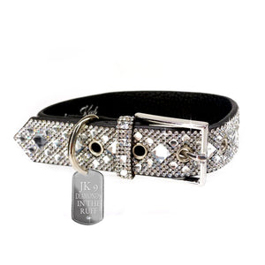 Open image in slideshow, Jacqueline Kent &quot;Diamonds in the Ruff&quot; Pet Collars
