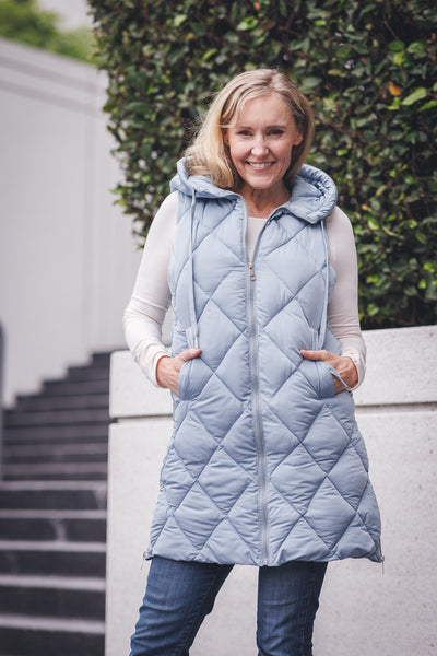 Blue Puffer Jacket The Landing Place Gifts Fashion Home Decor