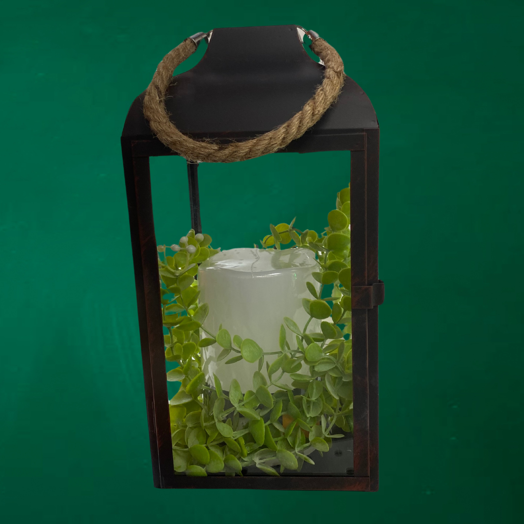 Cast Iron and Glass Lantern