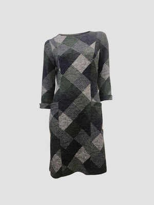 Open image in slideshow, Point Zero Green Plaid Dress
